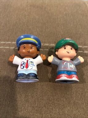 Fisher-Price Little People Figures Set of 2016 Pilot and 2016 Pizza Worker